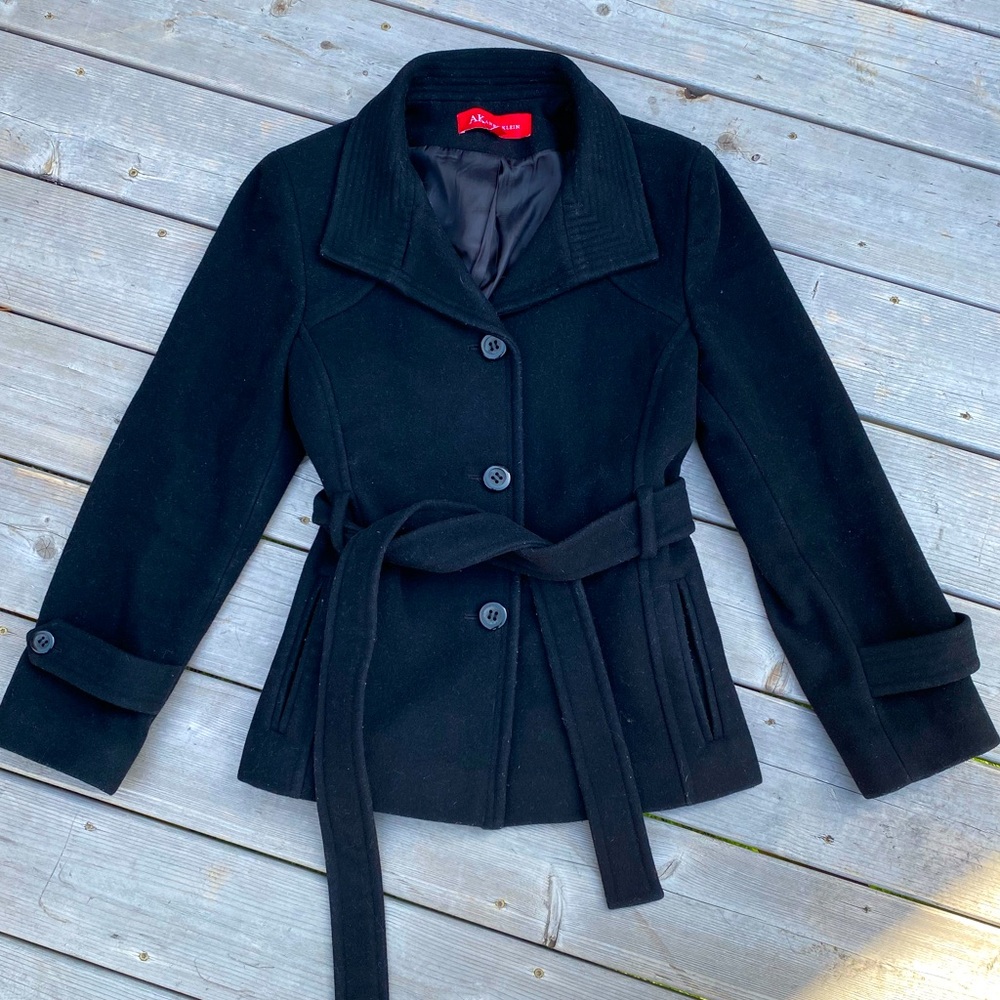 Ann Klein black pea coat